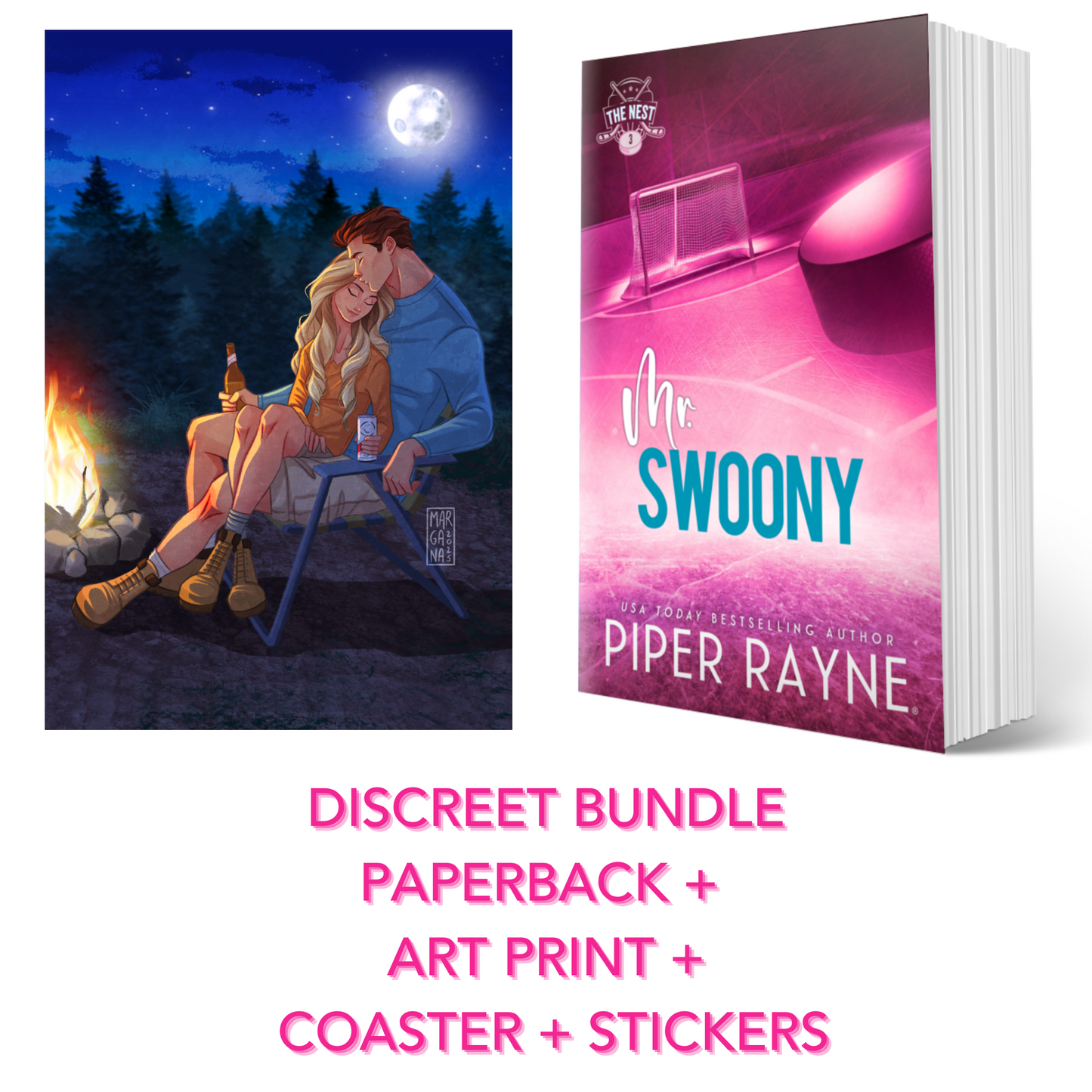 Mr. Swoony (The Nest #3) Discreet Paperback Bundle