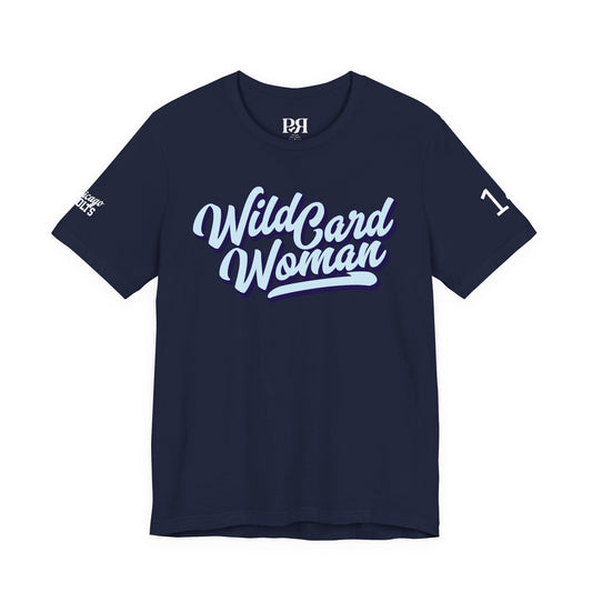 Wild Card Woman T-shirt, front, back and sleeves!