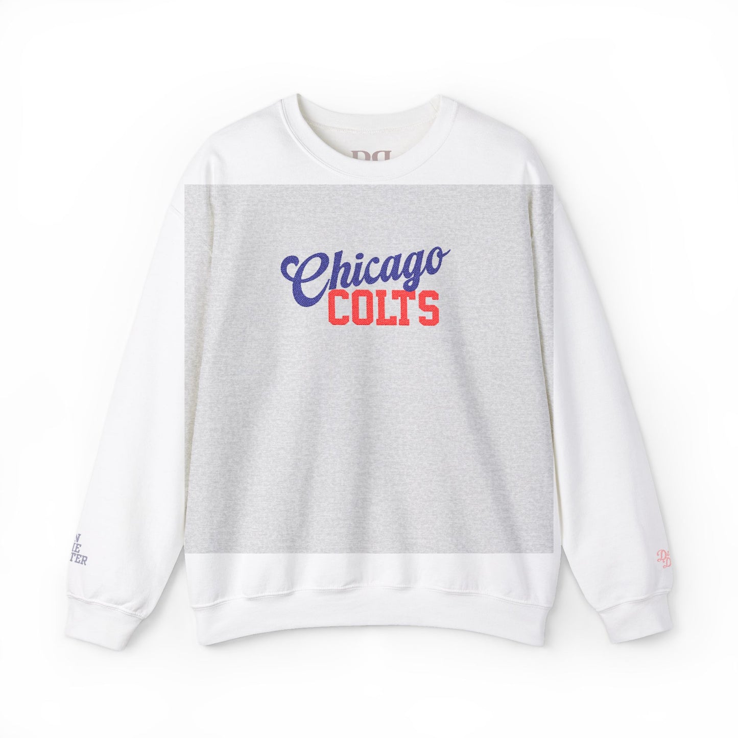 Chicago Colts Sweatshirt, Embroidered, sleeves and front