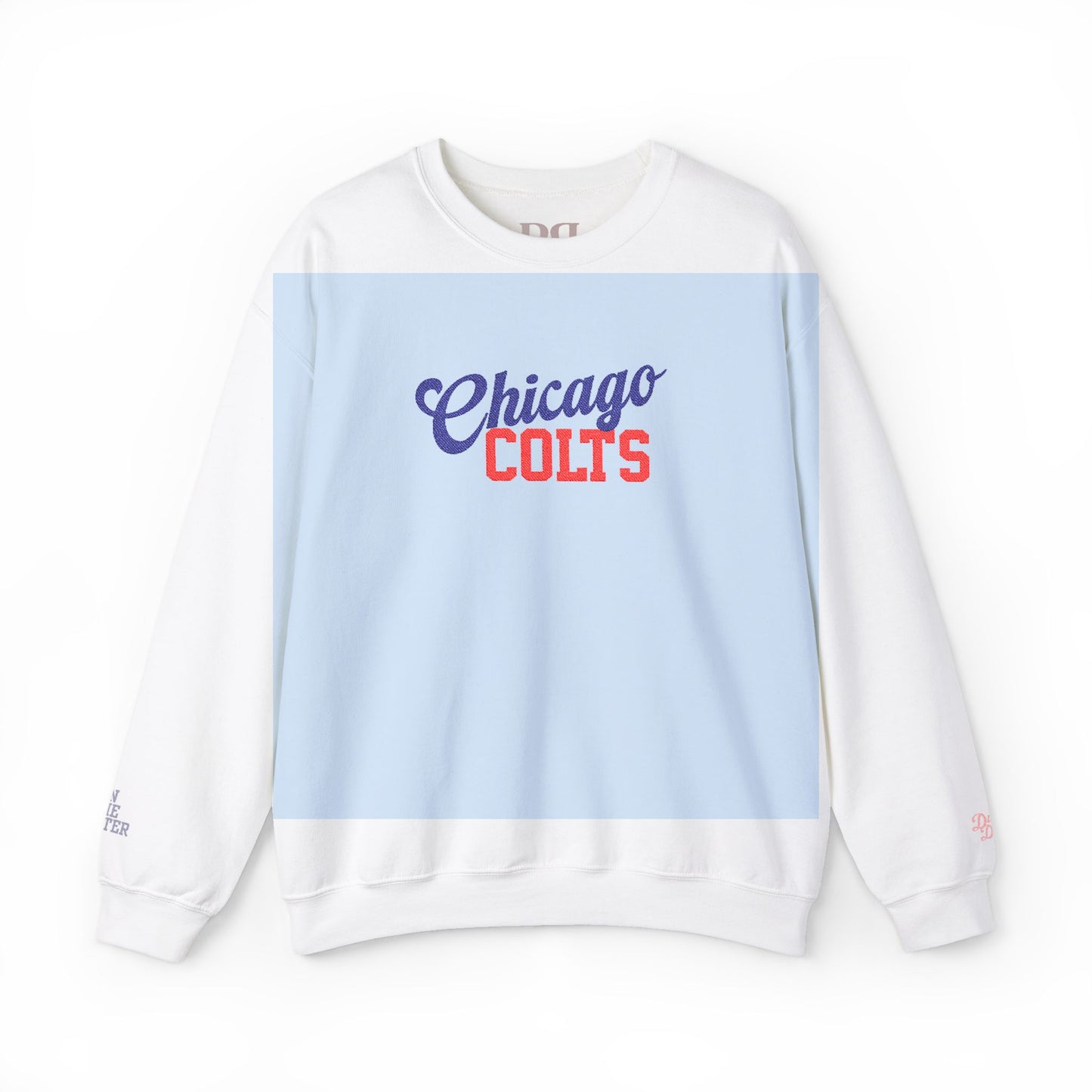 Chicago Colts Sweatshirt, Embroidered, sleeves and front