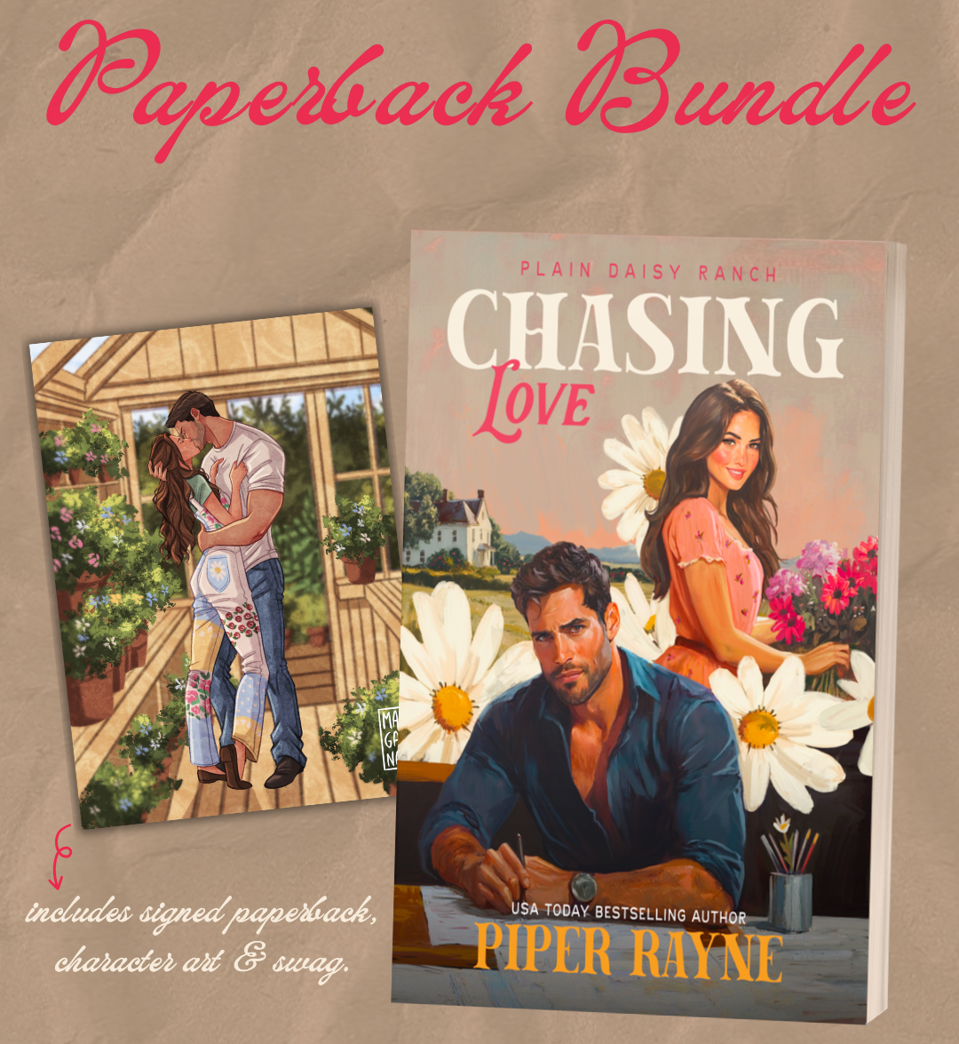 Chasing Love (Plain Daisy Ranch #5) Paperback Bundle