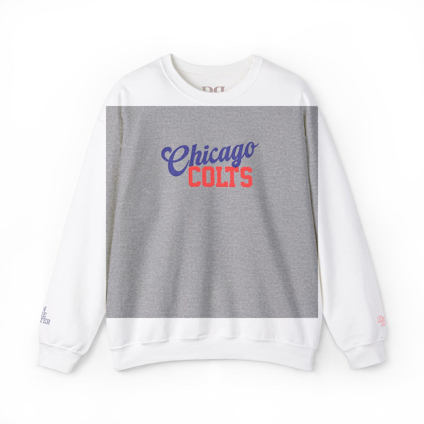Chicago Colts Sweatshirt, Embroidered, sleeves and front