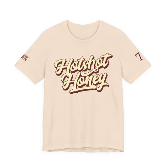 Hotshot Honey T-shirt, front, back and sleeves!