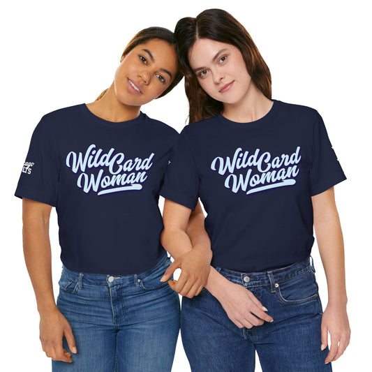 Wild Card Woman T-shirt, front, back and sleeves!