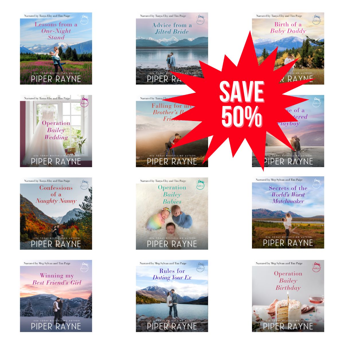 Small Town Romance Audiobook Bundle: The Complete Baileys Series