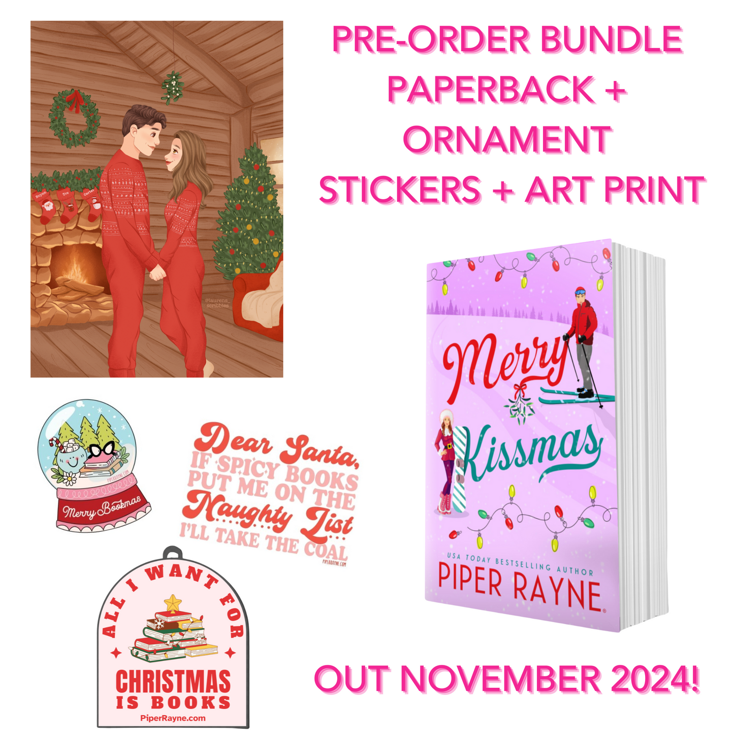 Merry Kissmas Exclusive Pre-order Signed Paperback Bundle